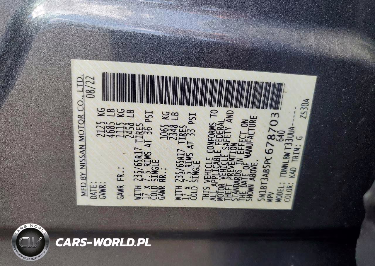 2023 Nissan Rogue S VIN:5N1BT3AB5PC678703 - 14