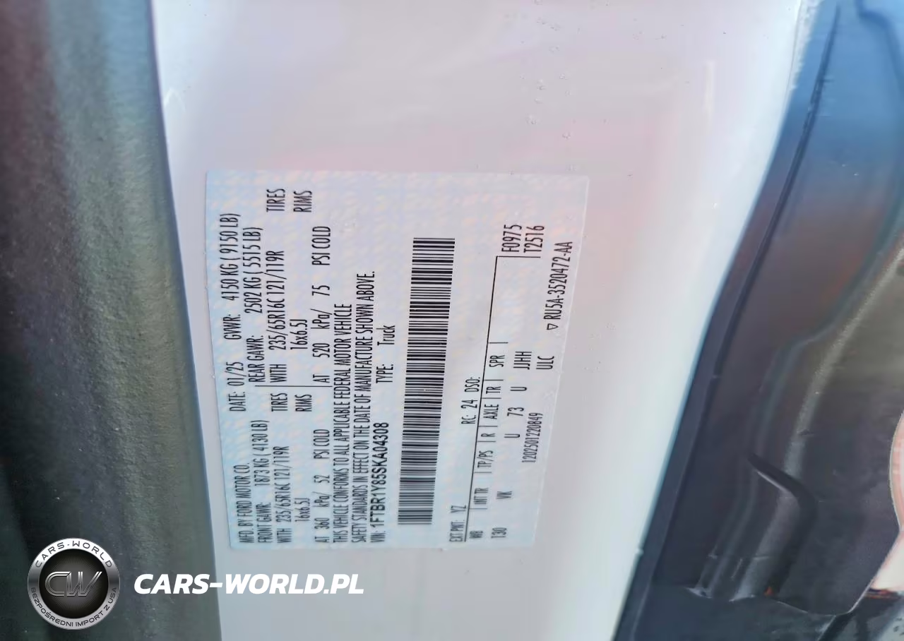 2025 Ford Transit T-250 Delivery Van VIN:1FTBR1Y85SKA04308 - 14
