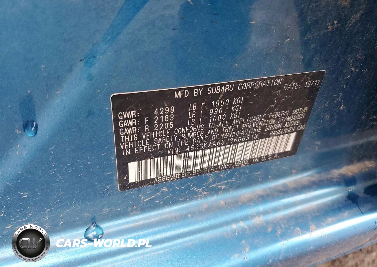 2018 Subaru Impreza VIN:4S3GKAA68J3606518 - 12