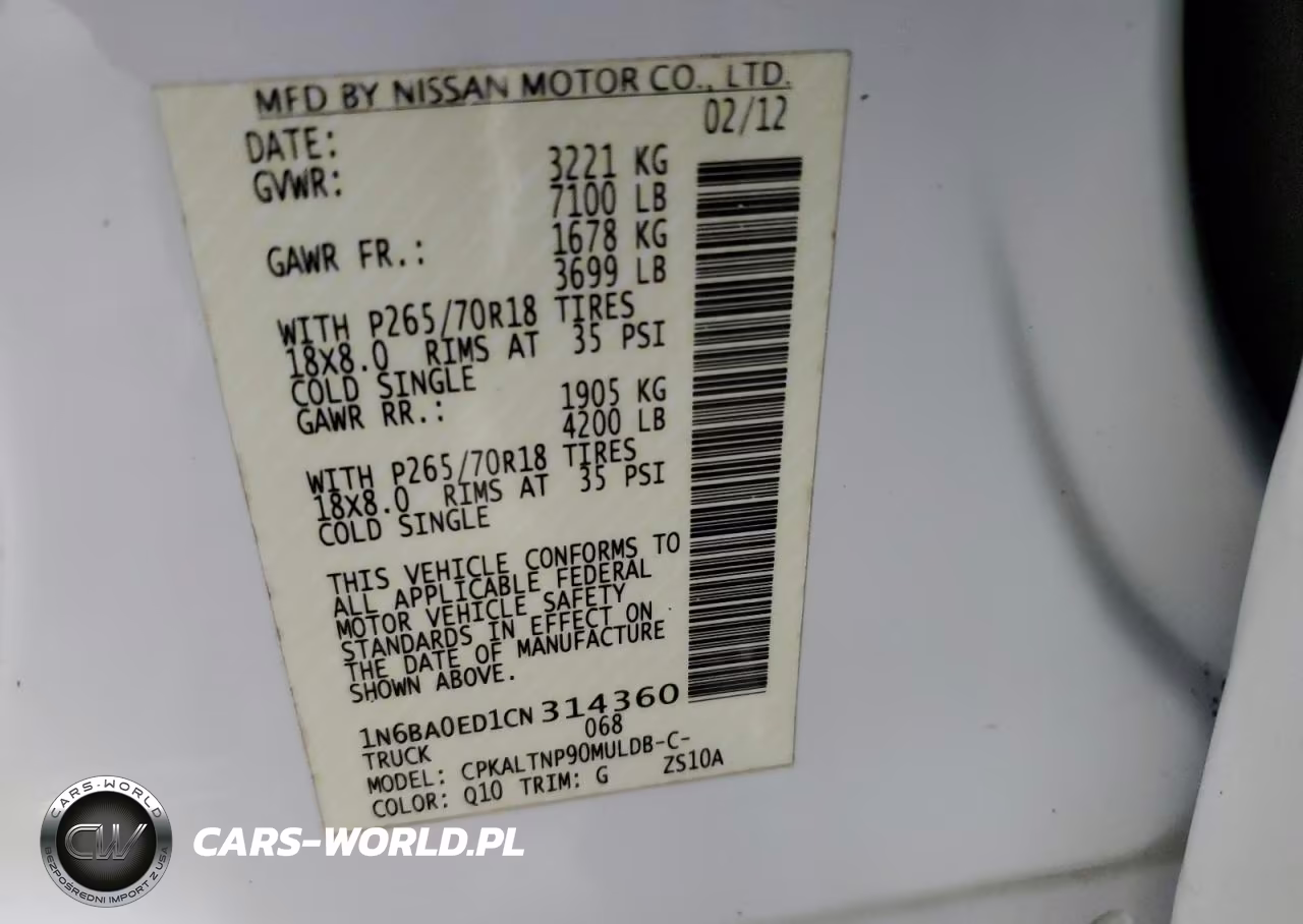 2012 Nissan Titan S VIN:1N6BA0ED1CN314360 - 12