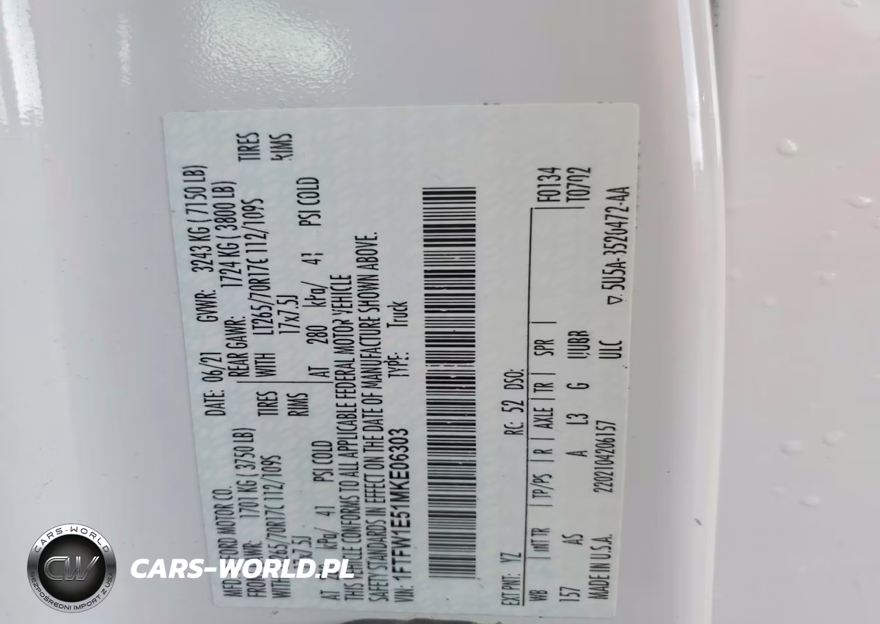 2021 Ford F150 Supercrew VIN:1FTFW1E51MKE06303 - 12