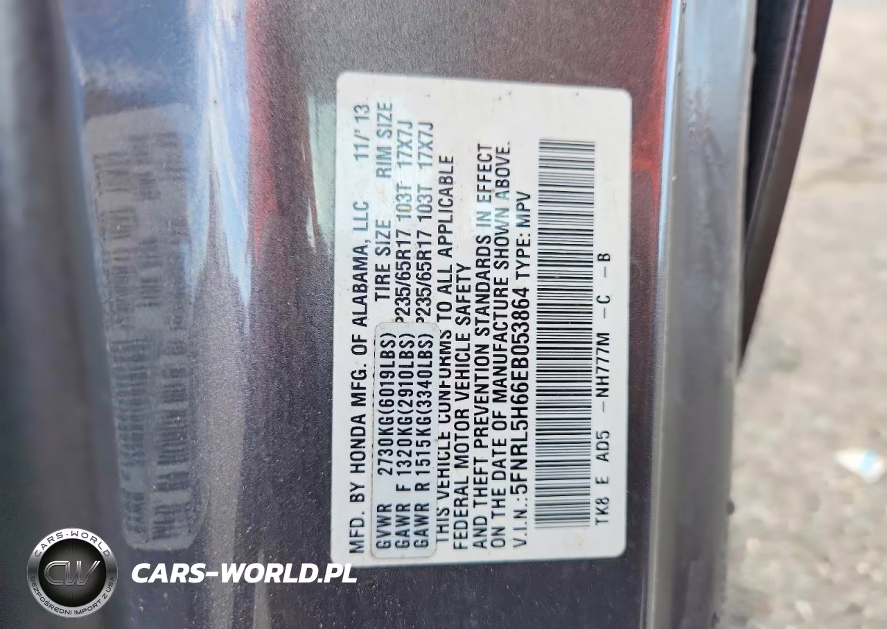 2014 Honda Odyssey Exl VIN:5FNRL5H66EB053864 - 14