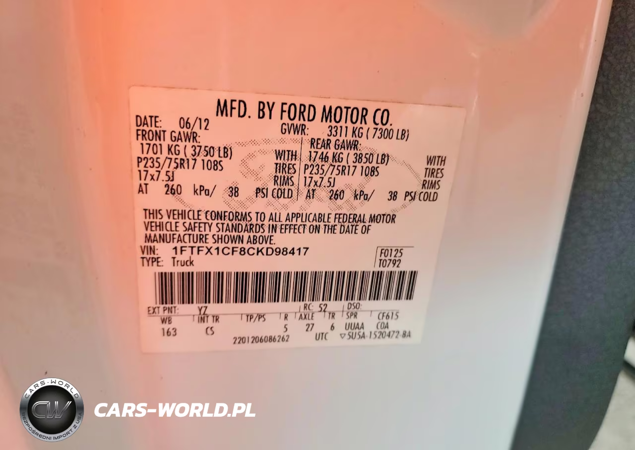 2012 Ford F150 Super Cab VIN:1FTFX1CF8CKD98417 - 12