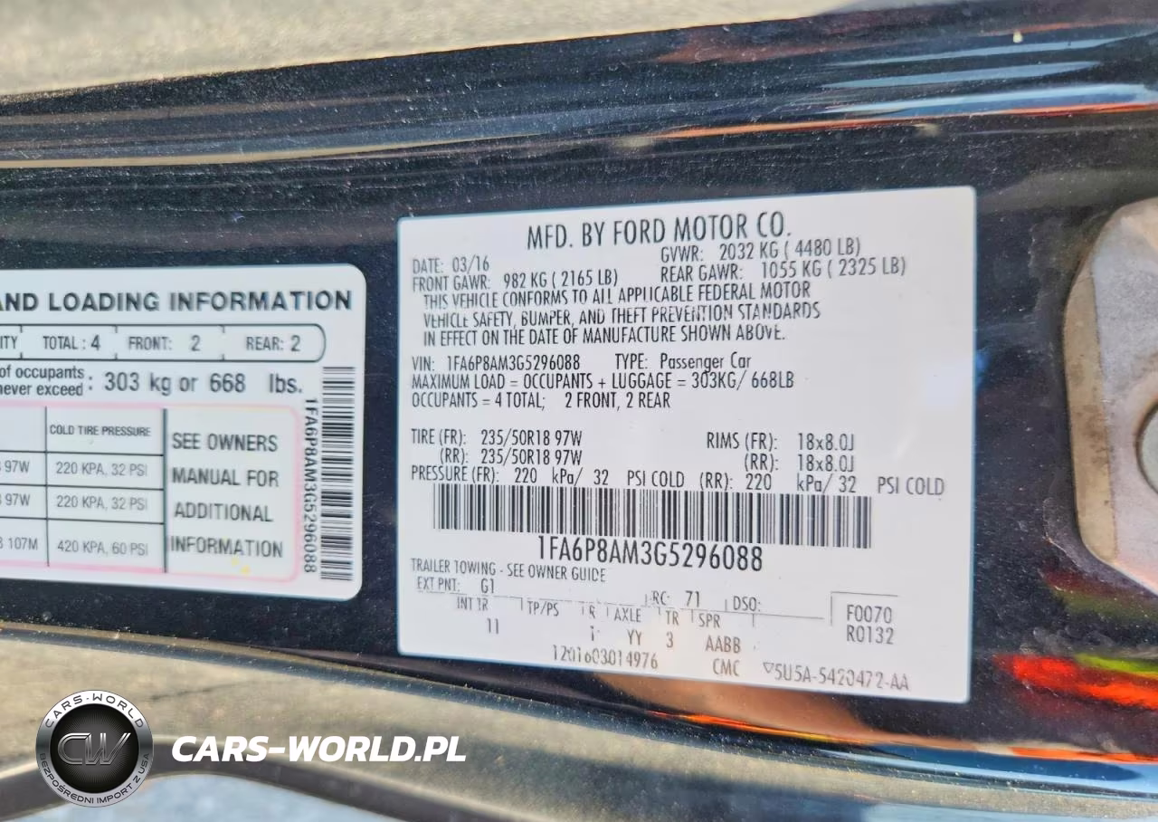 2016 Ford Mustang VIN:1FA6P8AM3G5296088 - 12