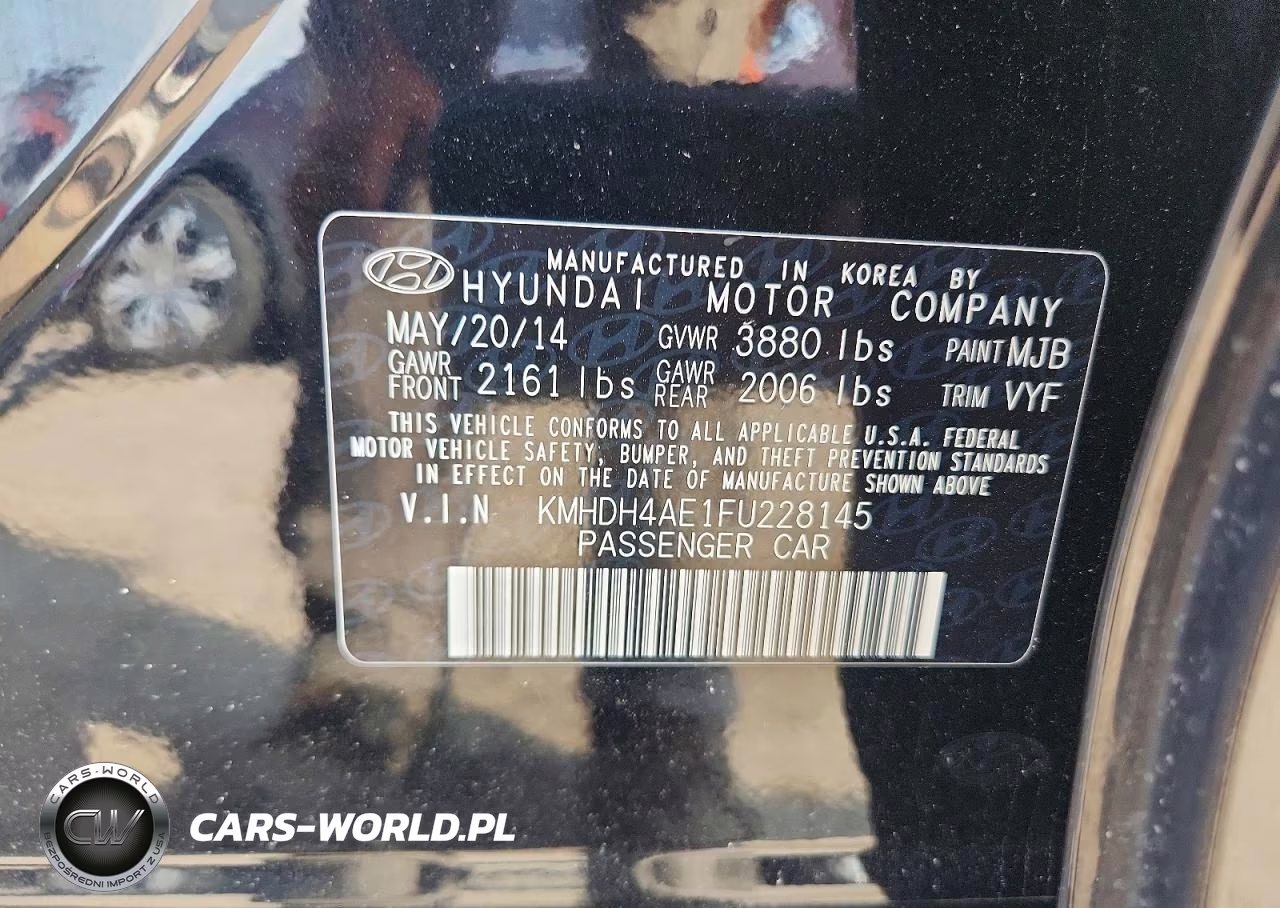 2015 Hyundai Elantra Se VIN:KMHDH4AE1FU228145 - 13