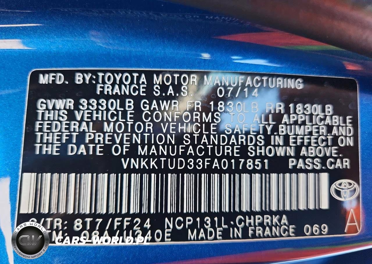 2015 Toyota Yaris 5-Door Se VIN:VNKKTUD33FA017851 - 13
