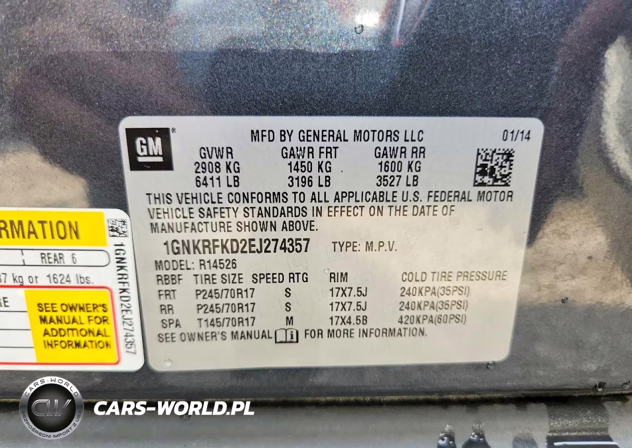 2014 Chevrolet Traverse Ls VIN:1GNKRFKD2EJ274357 - 13