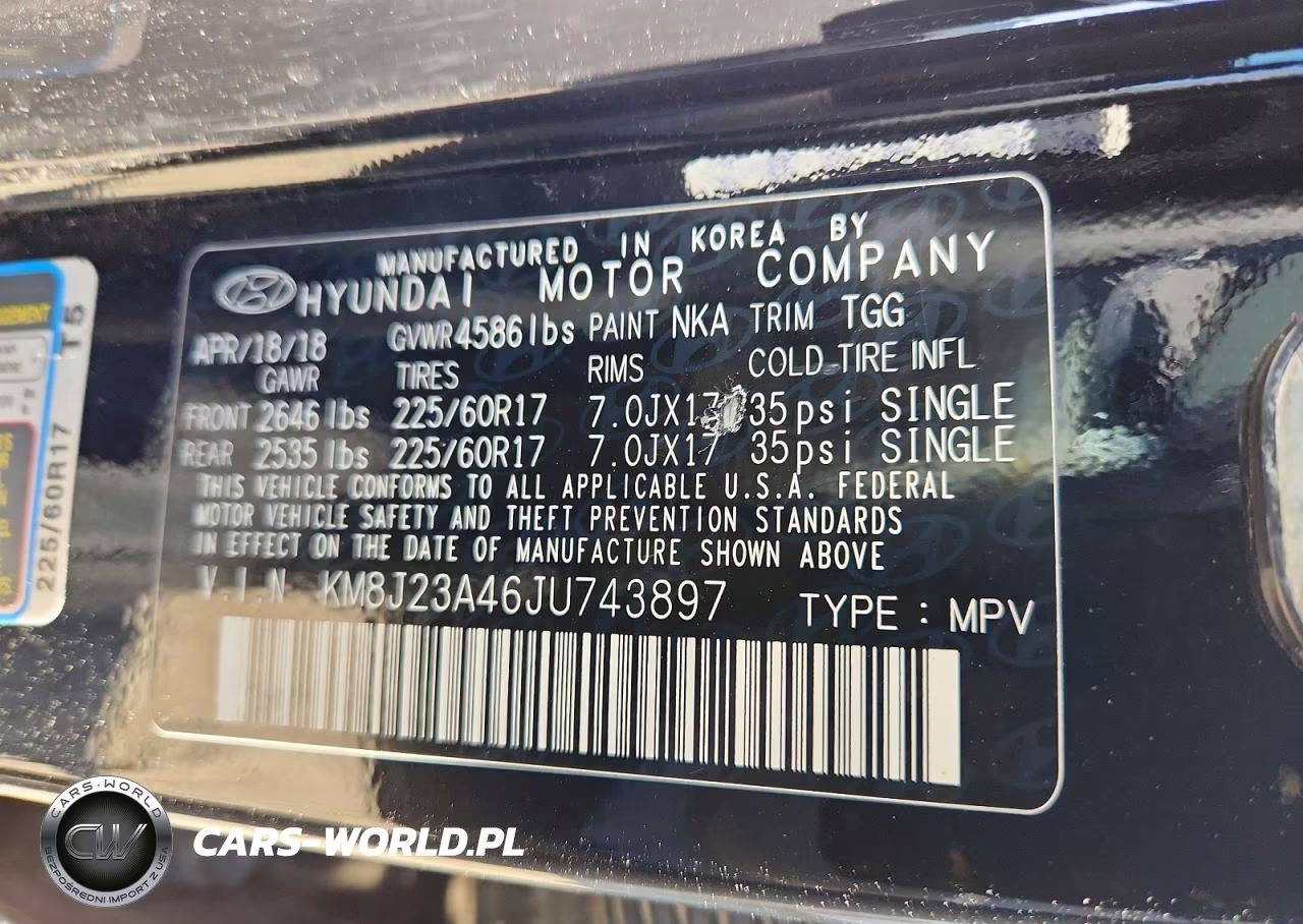 2018 Hyundai Tucson Se VIN:KM8J23A46JU743897 - 13