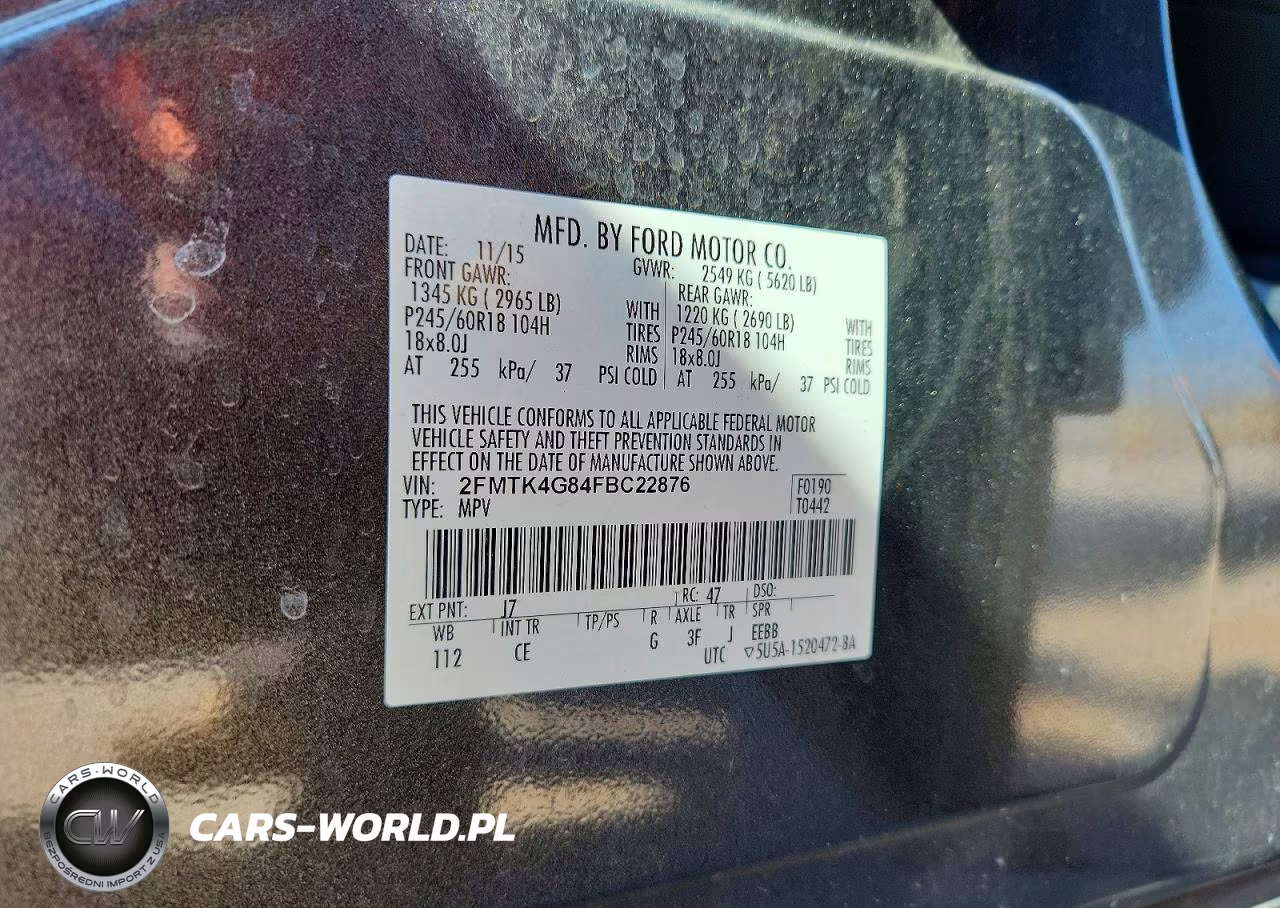 2015 Ford Edge Se VIN:2FMTK4G84FBC22876 - 13