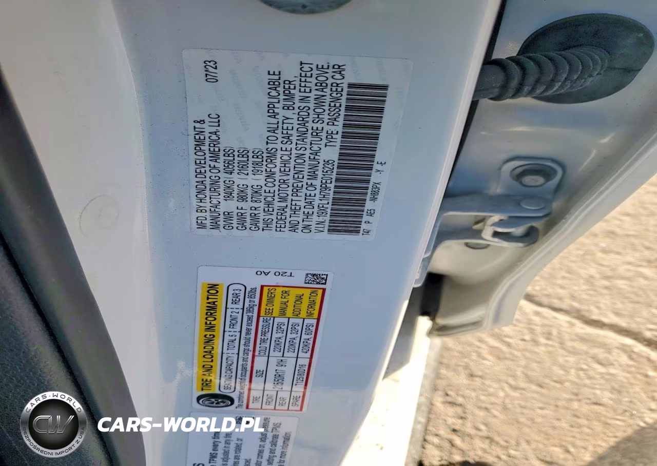 2023 Honda Civic Exl VIN:19XFL1H79PE015235 - 13