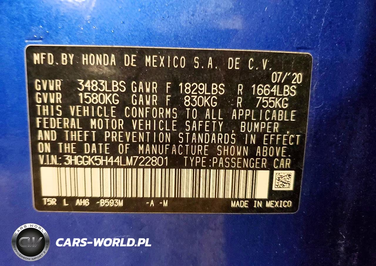 2020 Honda Fit Lx VIN:3HGGK5H44LM722801 - 12