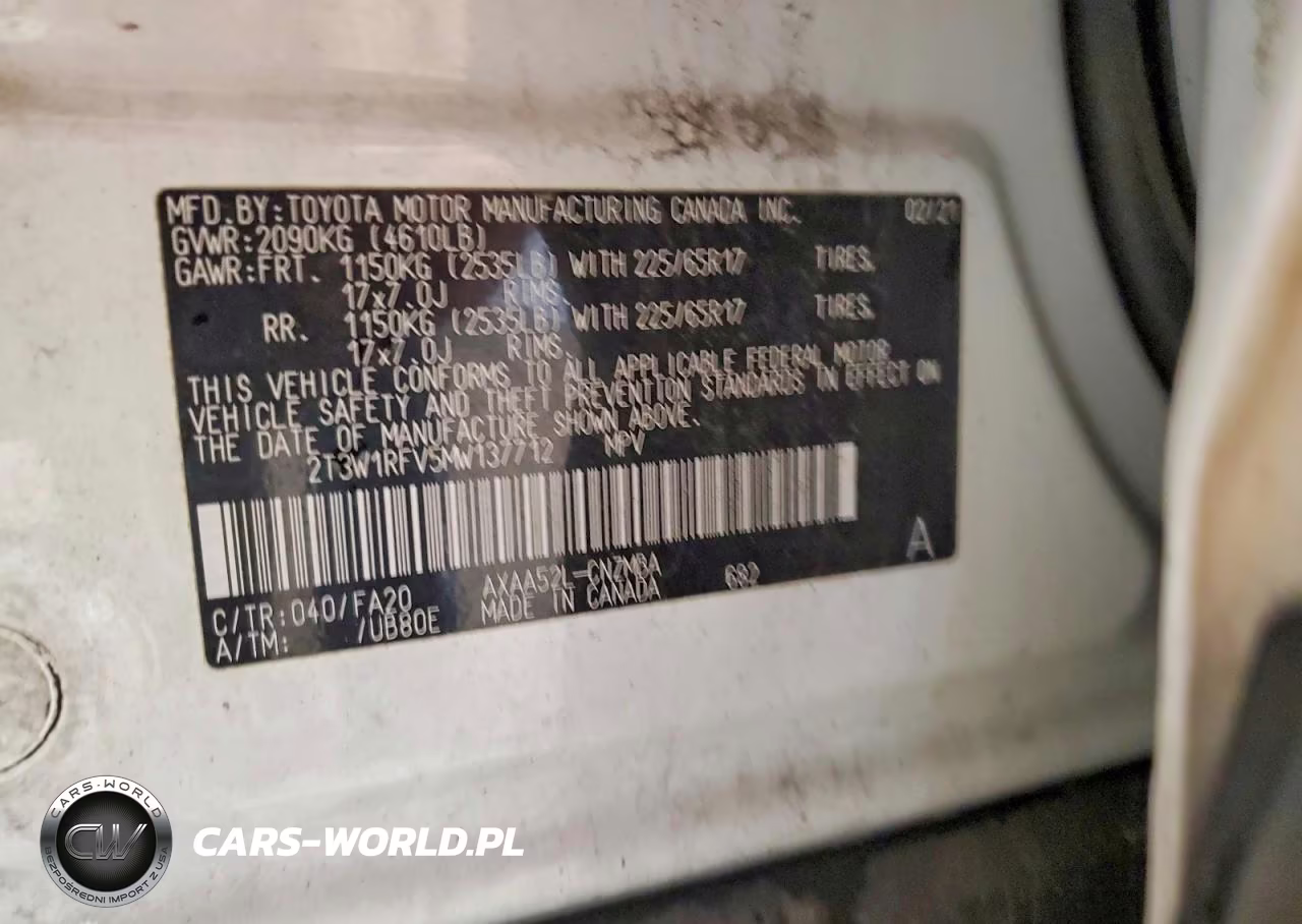 2021 Toyota Rav4 Xle VIN:2T3W1RFV5MW137712 - 13