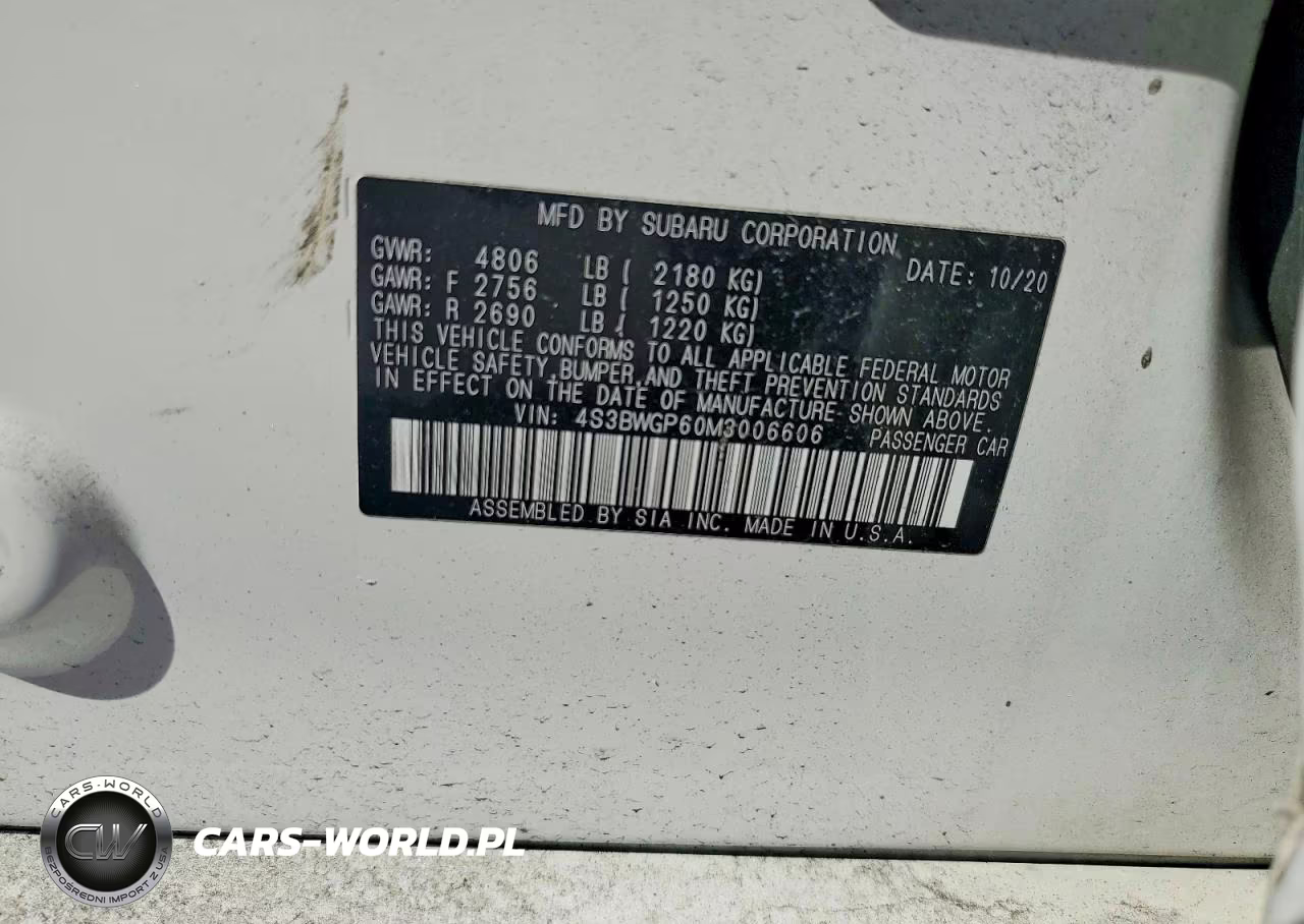 2021 Subaru Legacy Touring Xt VIN:4S3BWGP60M3006606 - 12