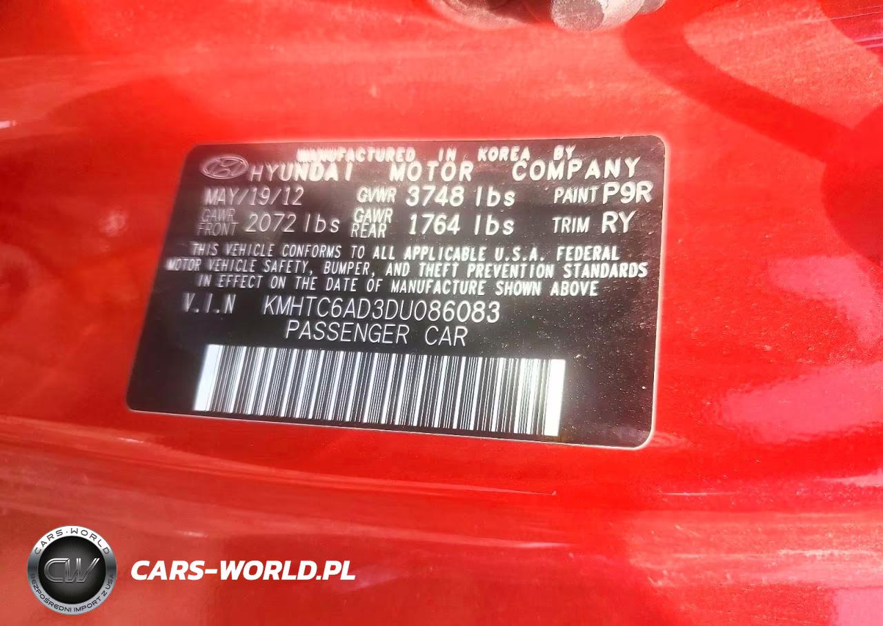 2013 Hyundai Veloster Base VIN:KMHTC6AD3DU086083 - 12