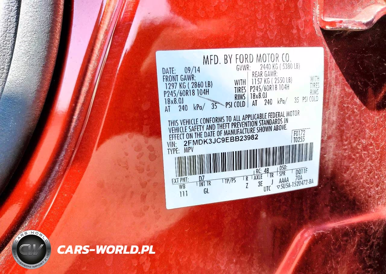 2014 Ford Edge Sel VIN:2FMDK3JC9EBB23982 - 13