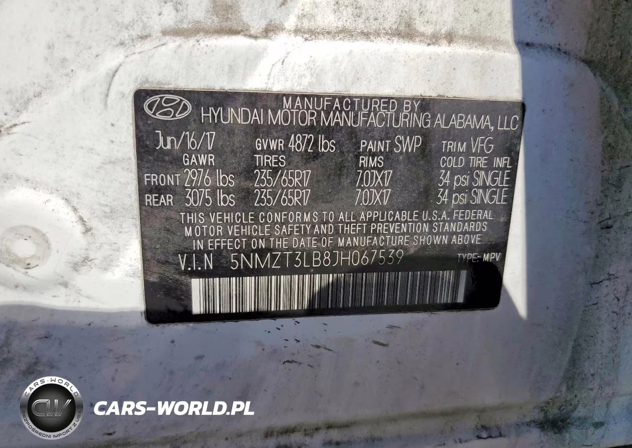 2018 Hyundai Santa Fe Sport 2.4L VIN:5NMZT3LB8JH067539 - 14