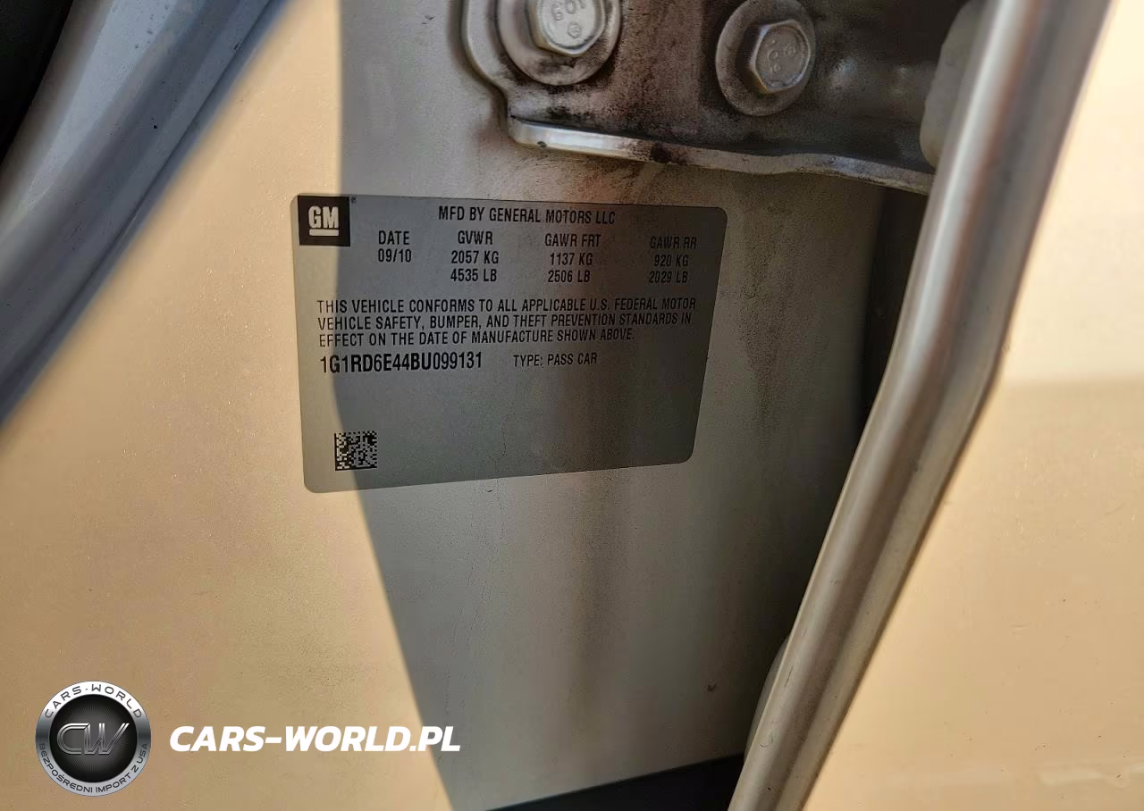 2011 Chevrolet Volt VIN:1G1RD6E44BU099131 - 12