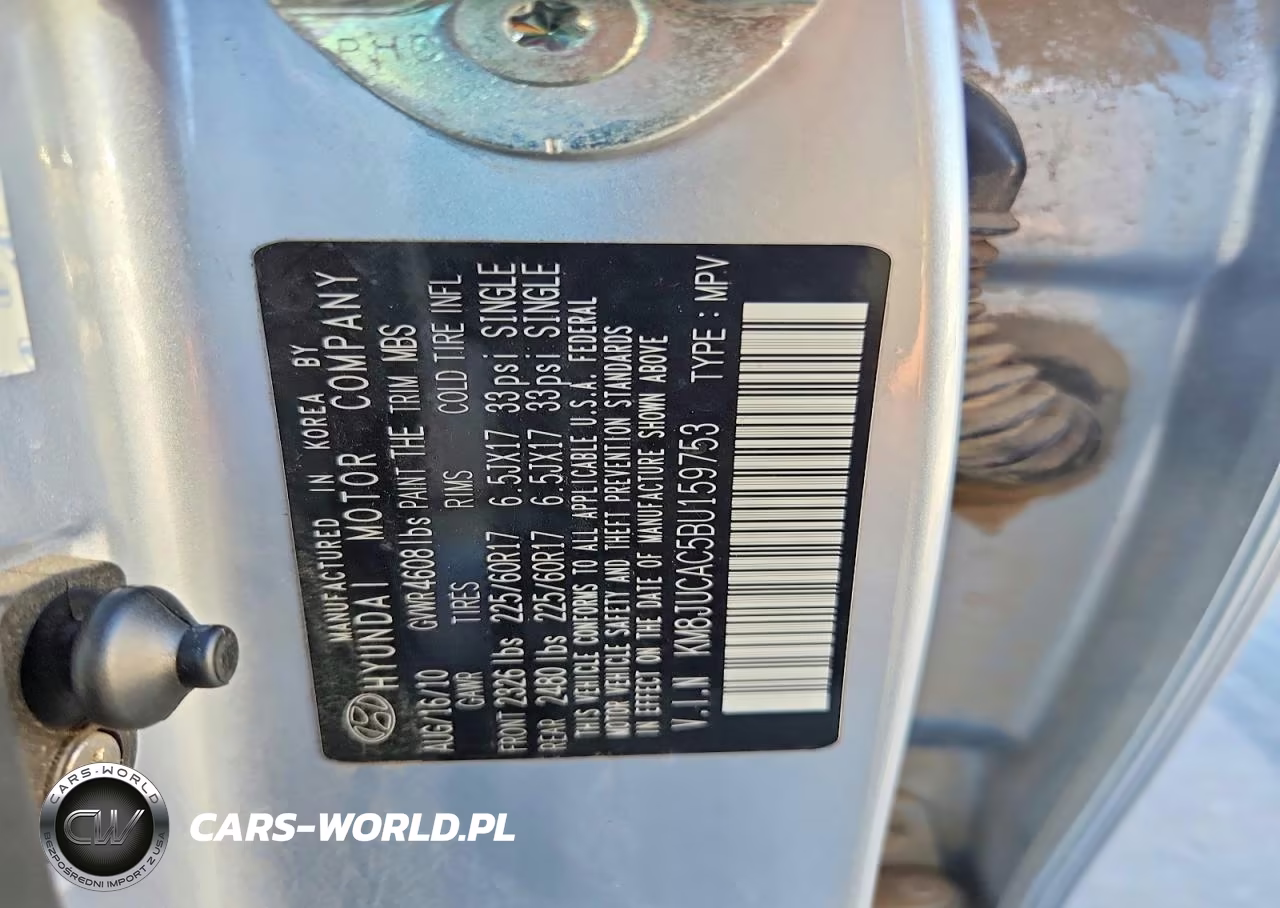 2011 Hyundai Tucson Gls VIN:KM8JUCAC5BU159753 - 13