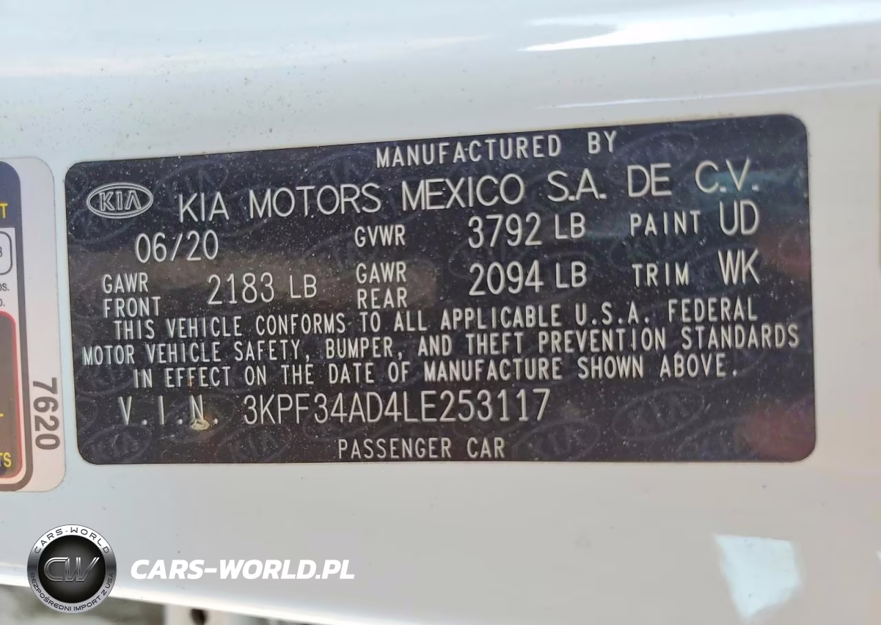 2020 Kia Forte Gt Line VIN:3KPF34AD4LE253117 - 12