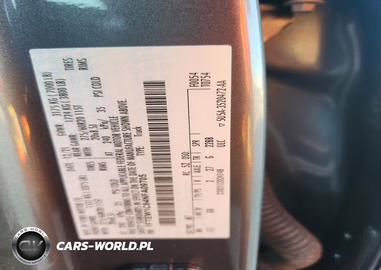2022 Ford F150 Supercrew VIN:1FTEW1C84NFA09705 - 12