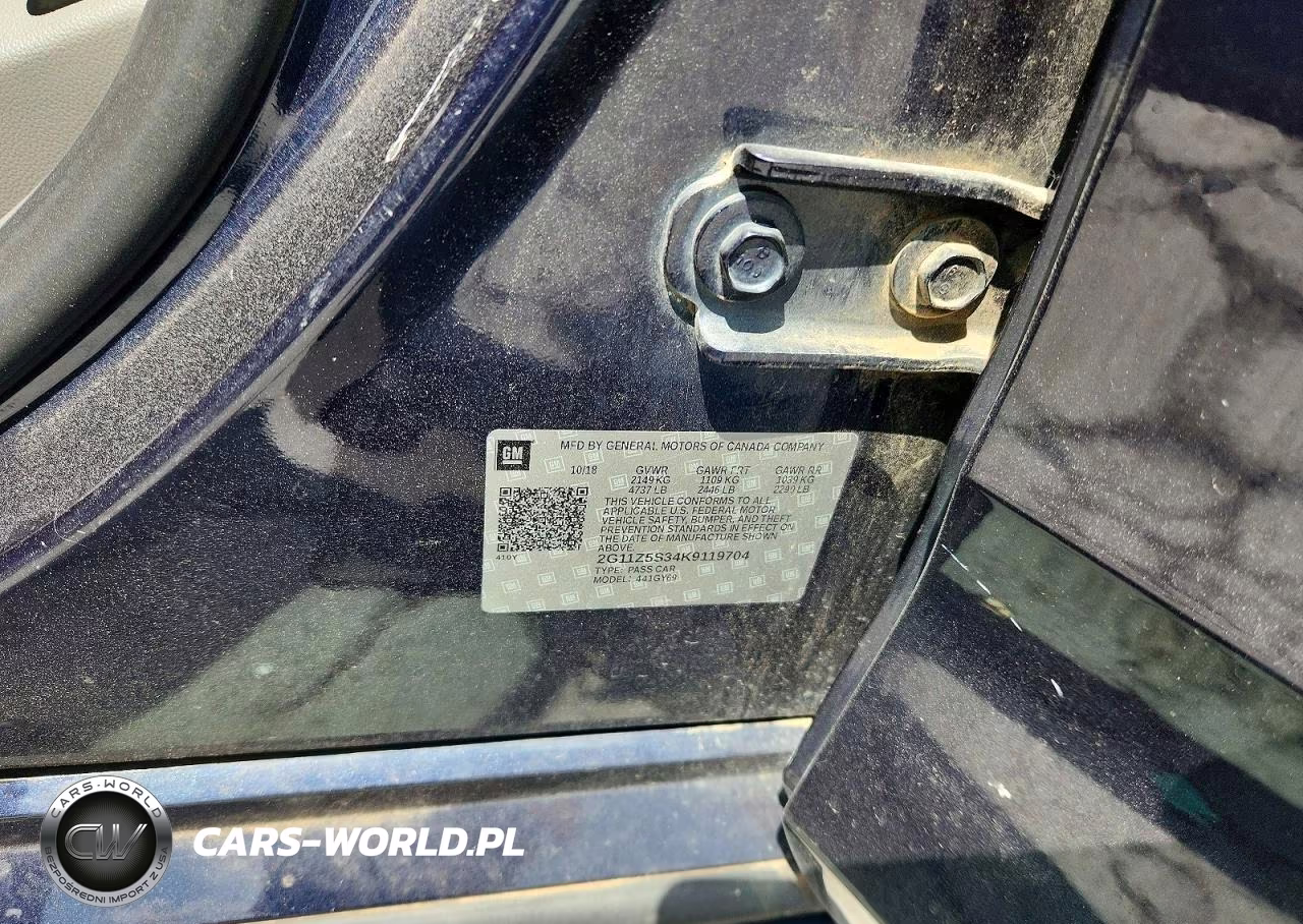 2019 Chevrolet Impala Lt VIN:2G11Z5S34K9119704 - 12