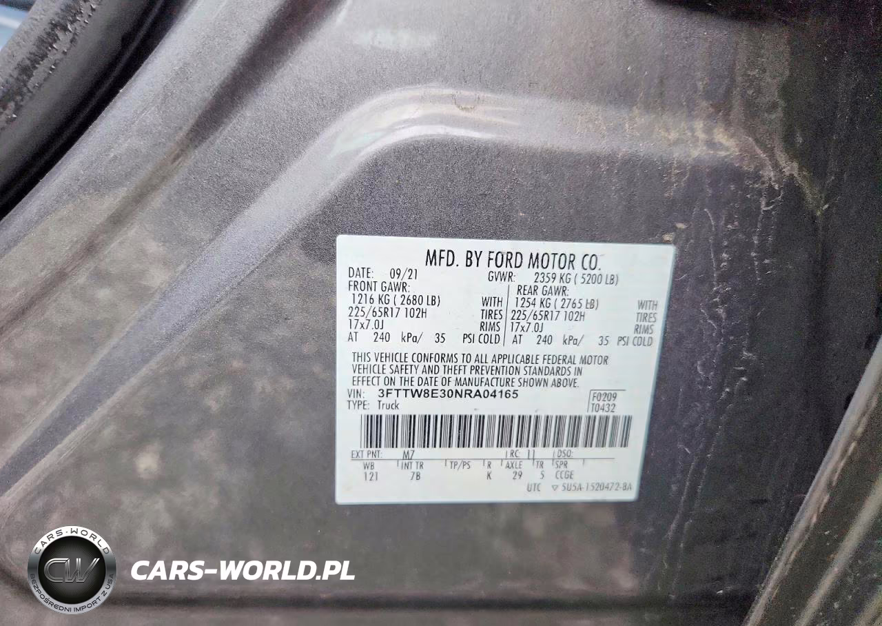 2022 Ford Maverick Xl VIN:3FTTW8E30NRA04165 - 12