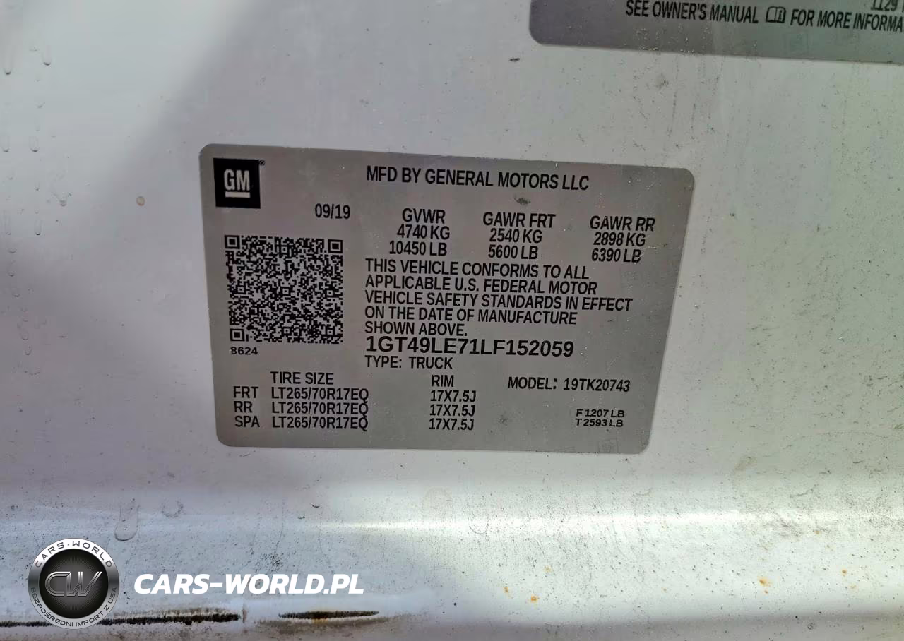 2020 GMC Sierra K2500 Heavy Duty VIN:1GT49LE71LF152059 - 13