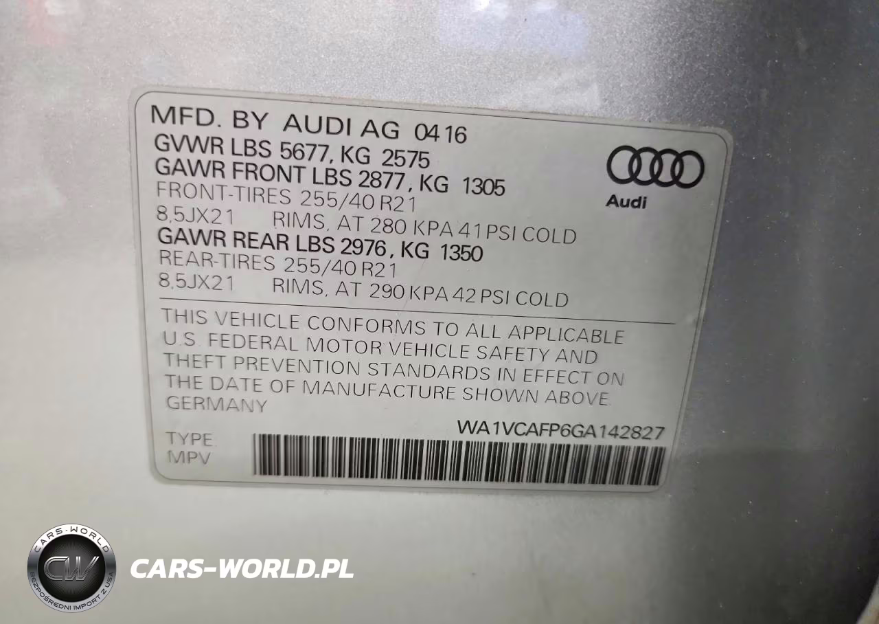 2016 Audi Sq5 Prestige VIN:WA1VCAFP6GA142827 - 13