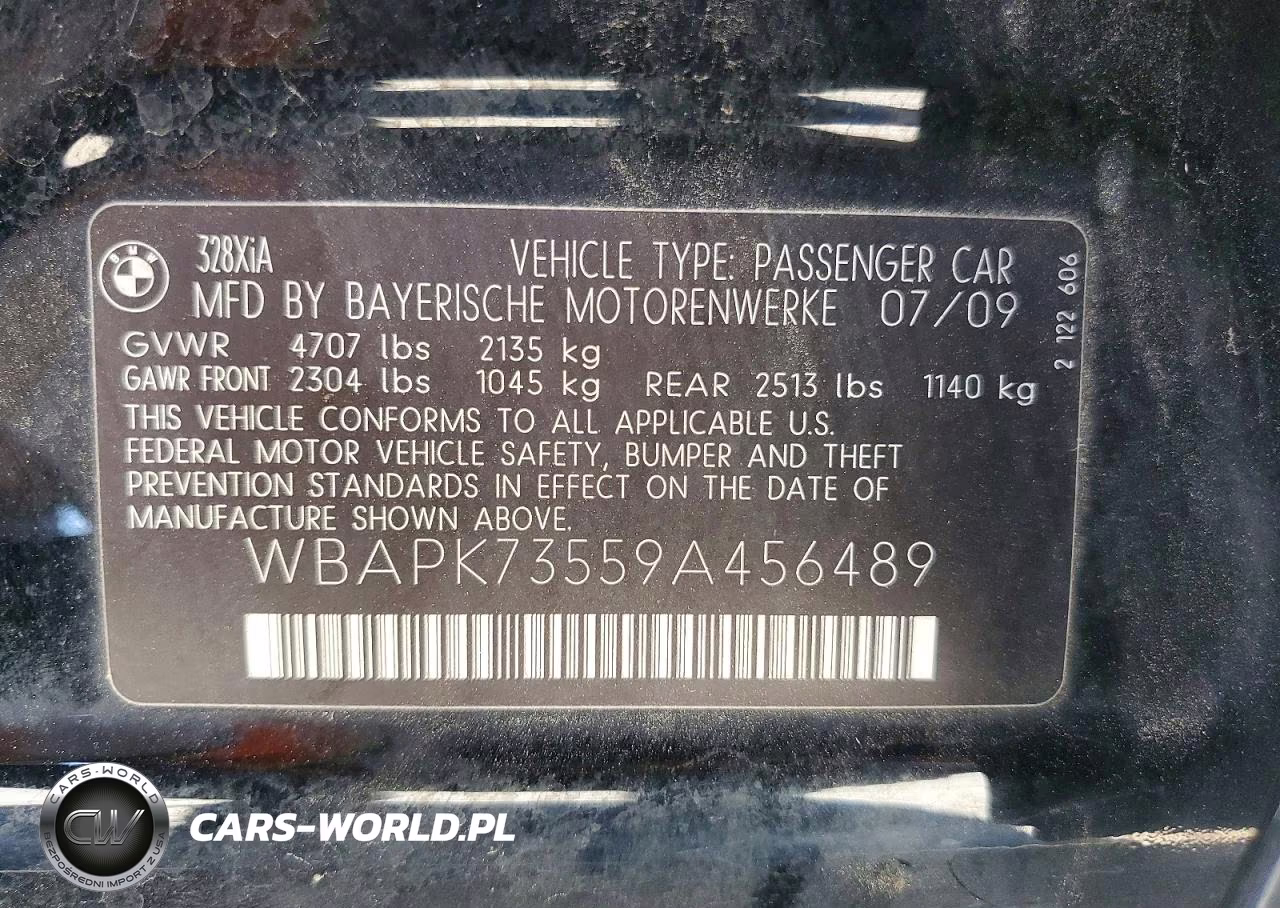 2009 BMW 328 Xi VIN:WBAPK73559A456489 - 12