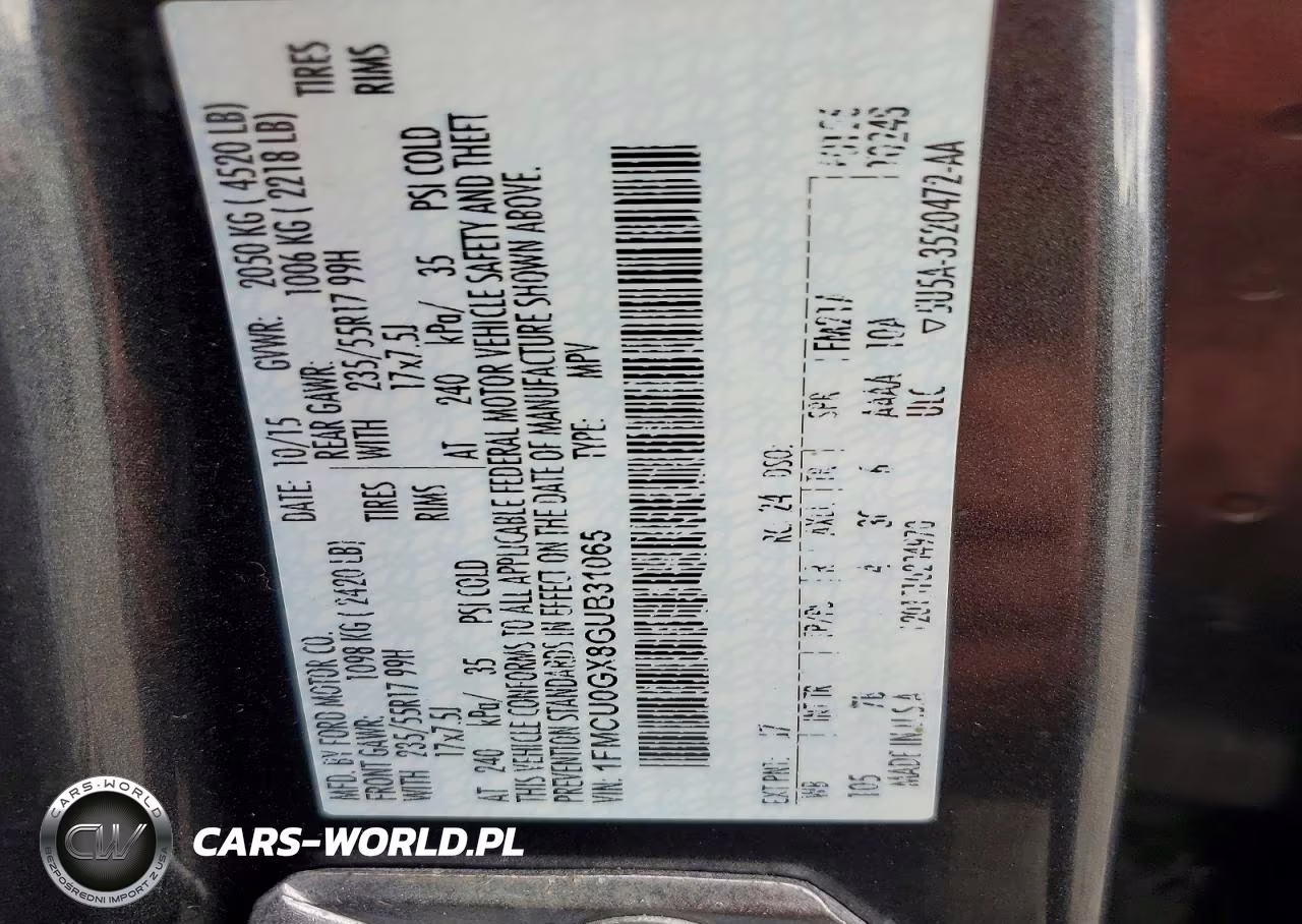 2016 Ford Escape Se VIN:1FMCU0GX8GUB31065 - 14