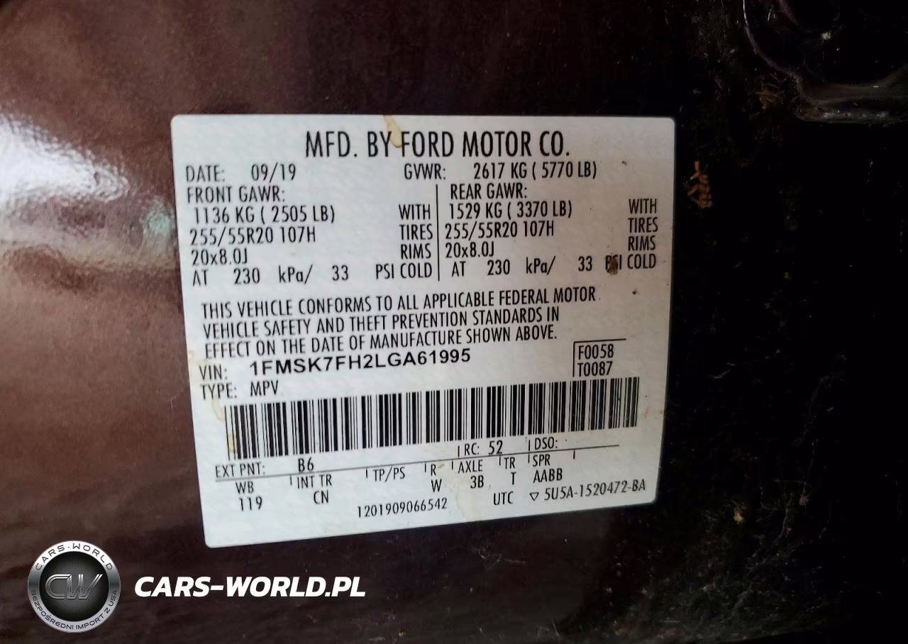 2020 Ford Explorer Limited VIN:1FMSK7FH2LGA61995 - 13