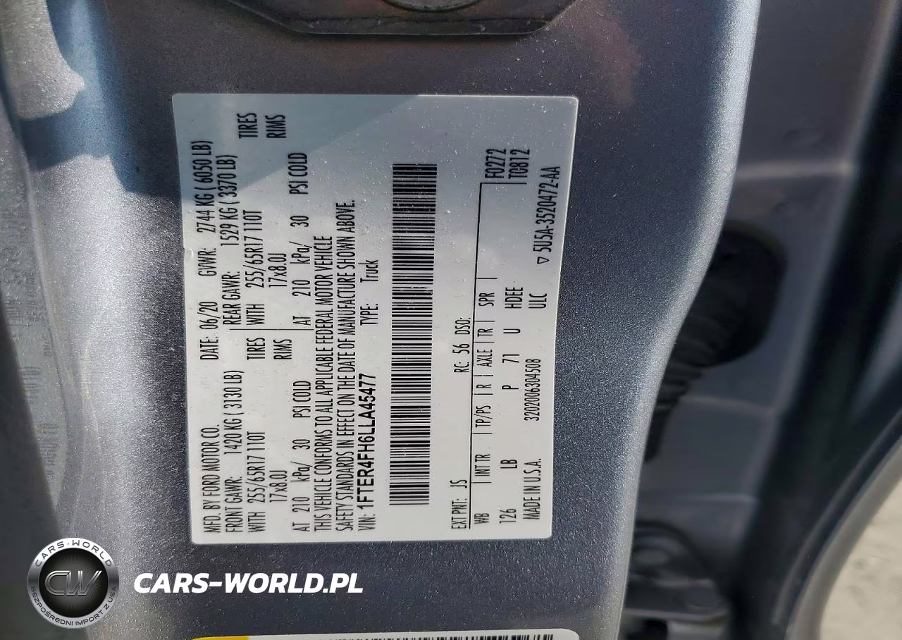 2020 Ford Ranger Xl VIN:1FTER4FH6LLA45477 - 12
