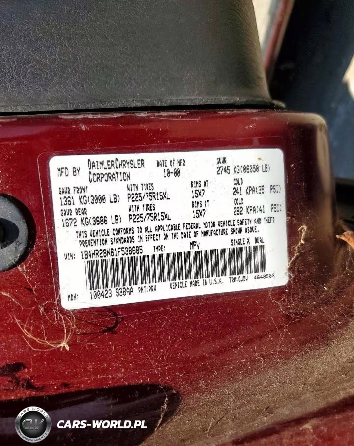 2001 Dodge Durango VIN:1B4HR28N61F538685 - 13