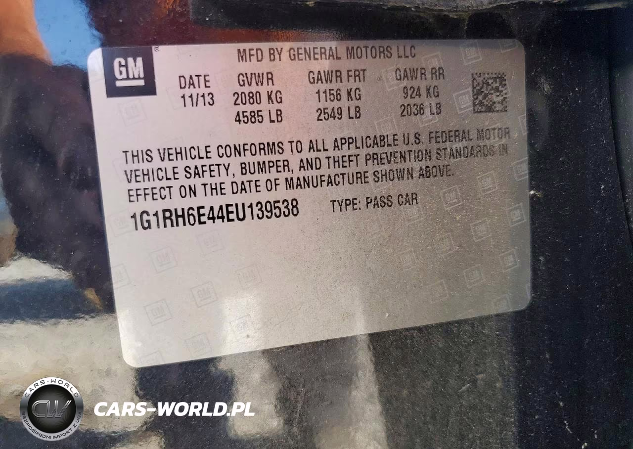 2014 Chevrolet Volt VIN:1G1RH6E44EU139538 - 12