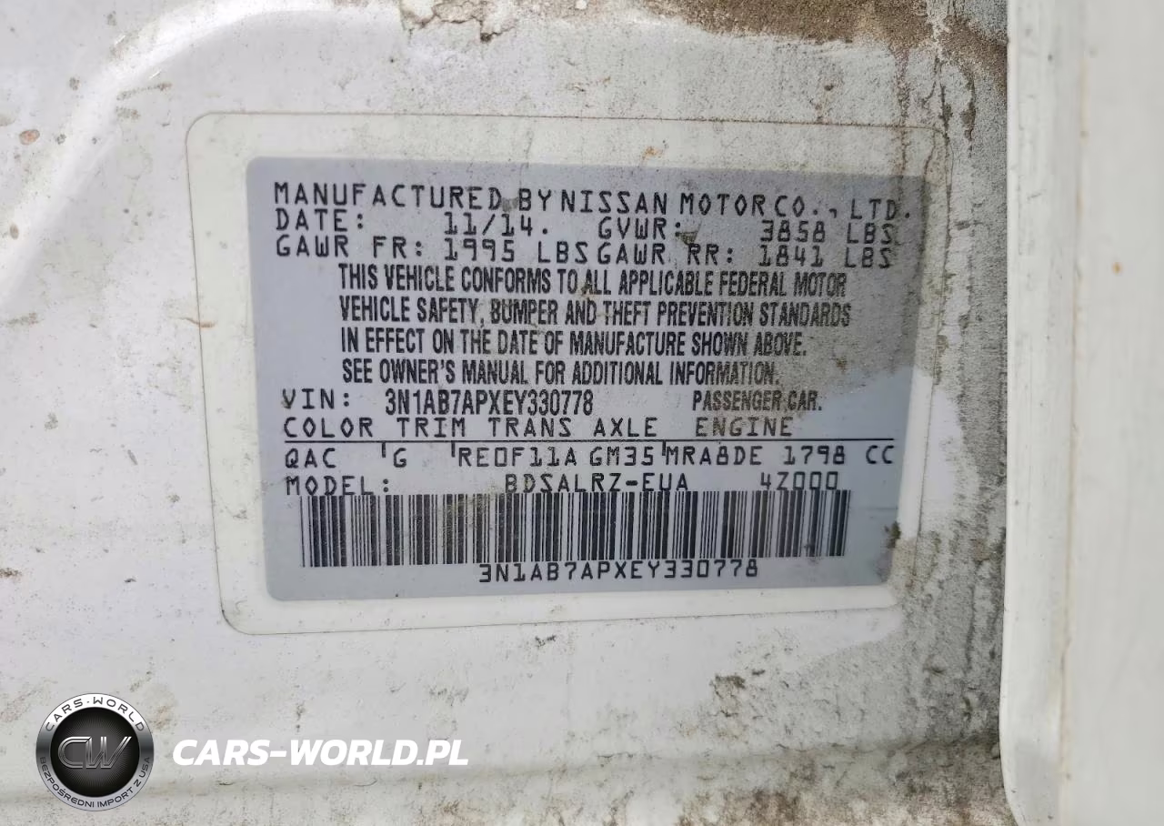 2014 Nissan Sentra Sr VIN:3N1AB7APXEY330778 - 12