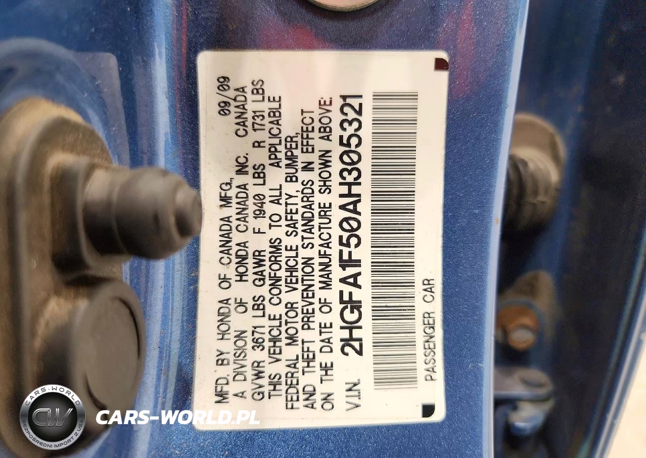 2010 Honda Civic Lx VIN:2HGFA1F50AH305321 - 12