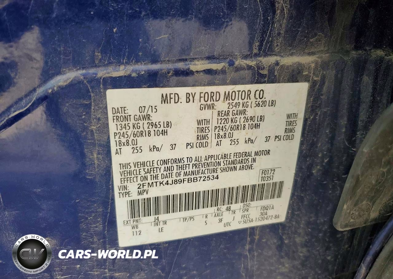 2015 Ford Edge Sel VIN:2FMTK4J89FBB72534 - 13