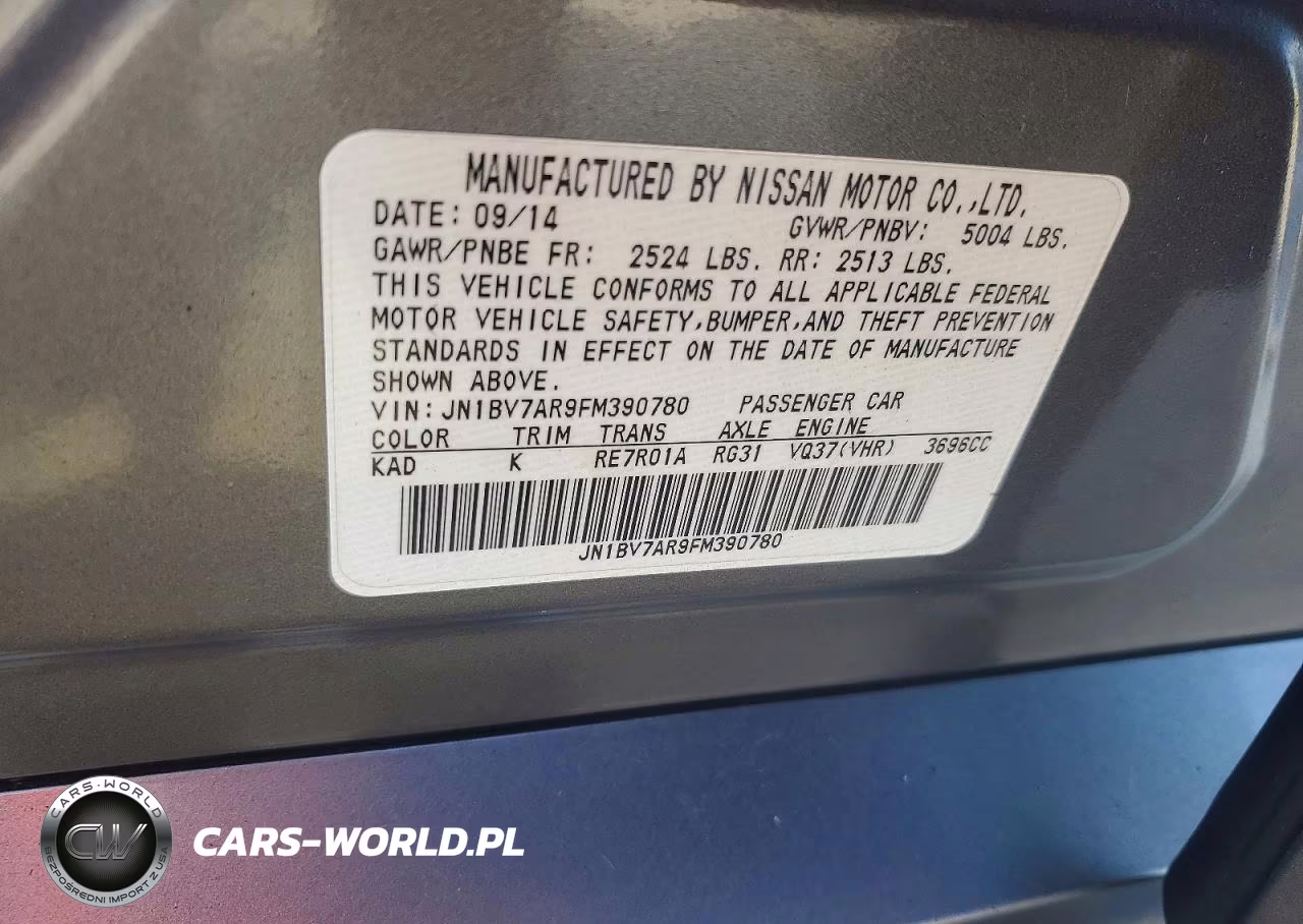 2015 Infiniti Q50 Premium VIN:JN1BV7AR9FM390780 - 12