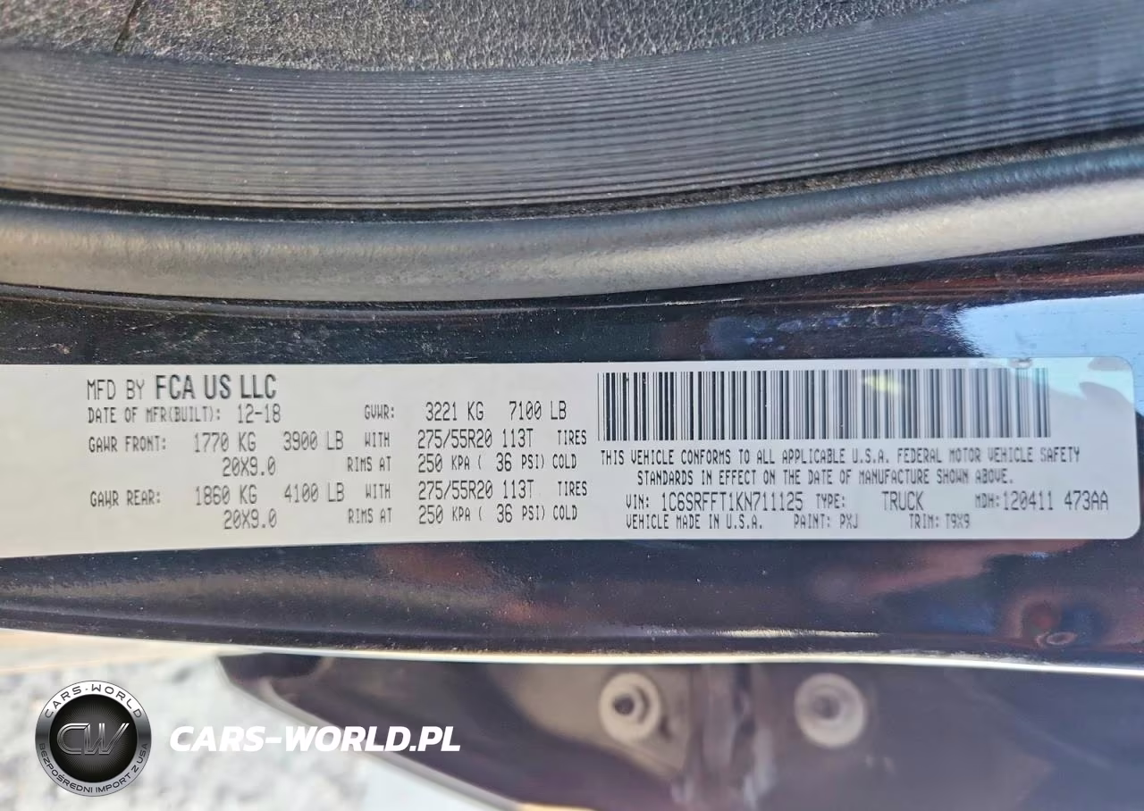2019 Ram 1500 Big Horn-Lone Star VIN:1C6SRFFT1KN711125 - 12