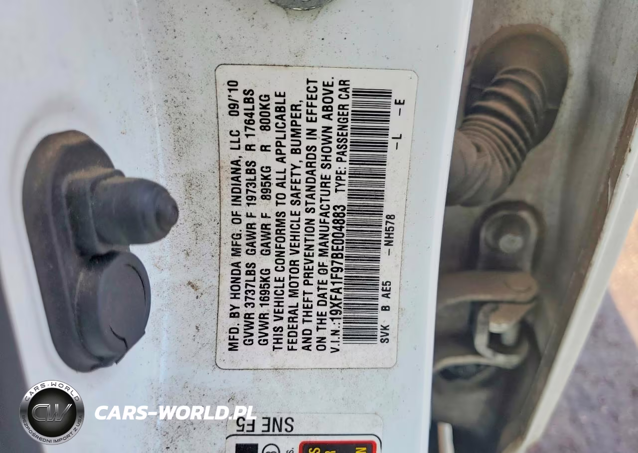 2011 Honda Civic Exl VIN:19XFA1F97BE004883 - 13