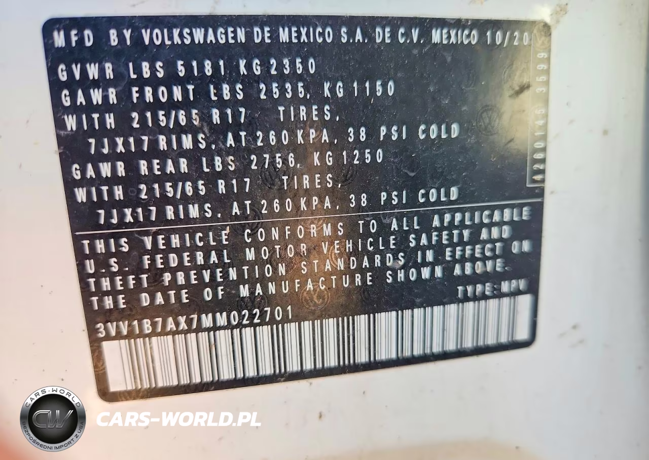 2021 Volkswagen Tiguan S VIN:3VV1B7AX7MM022701 - 13