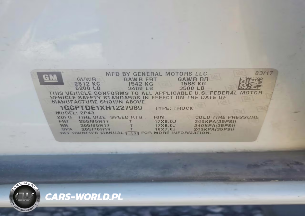 2017 Chevrolet Colorado Z71 VIN:1GCPTDE1XH1227989 - 12