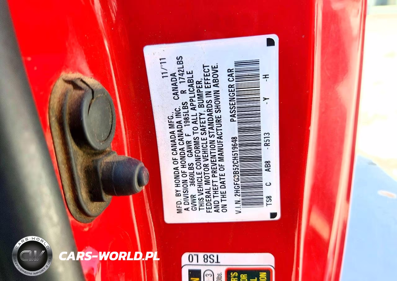 2012 Honda Civic Lx VIN:2HGFG3B52CH519648 - 12