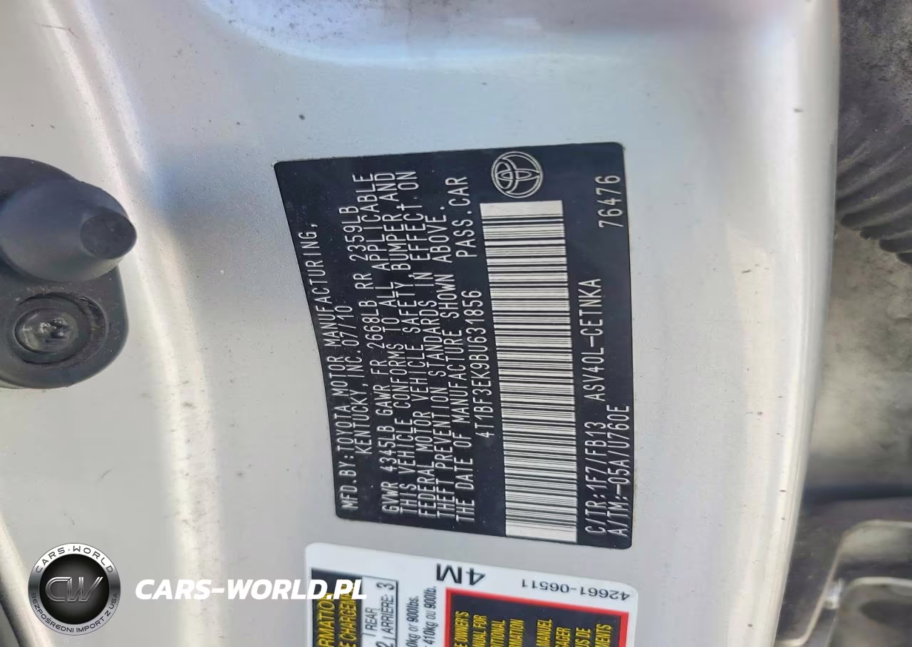 2011 Toyota Camry Le VIN:4T1BF3EK9BU631856 - 12