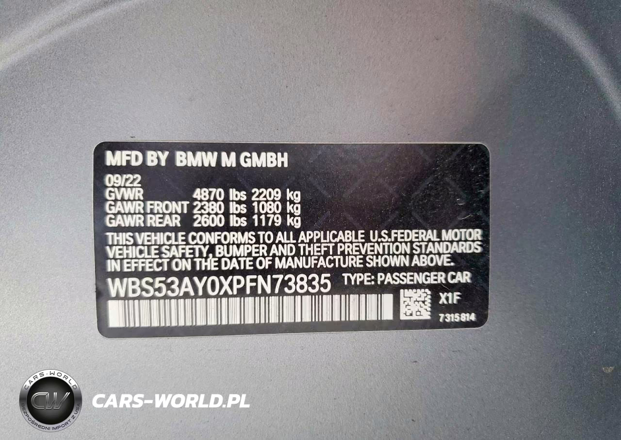 2023 BMW M3 VIN:WBS53AY0XPFN73835 - 13