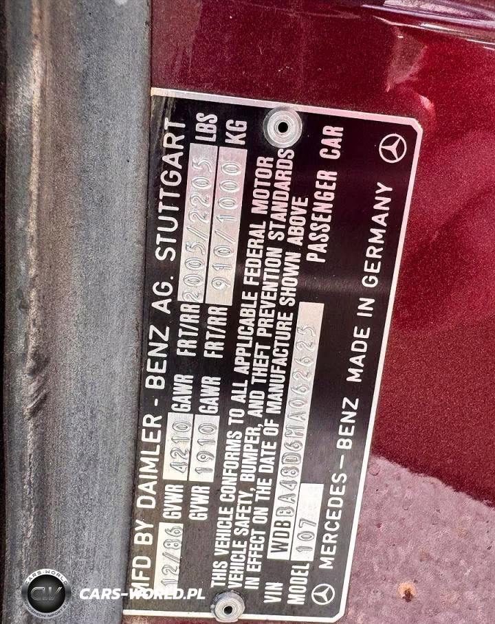 1987 Mercedes-Benz 560 Sl VIN:WDBBA48D6HA062625 - 10