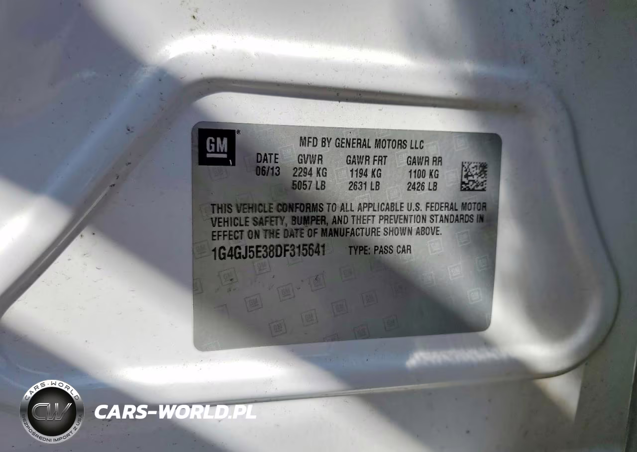 2013 Buick Lacrosse Touring VIN:1G4GJ5E38DF315641 - 12