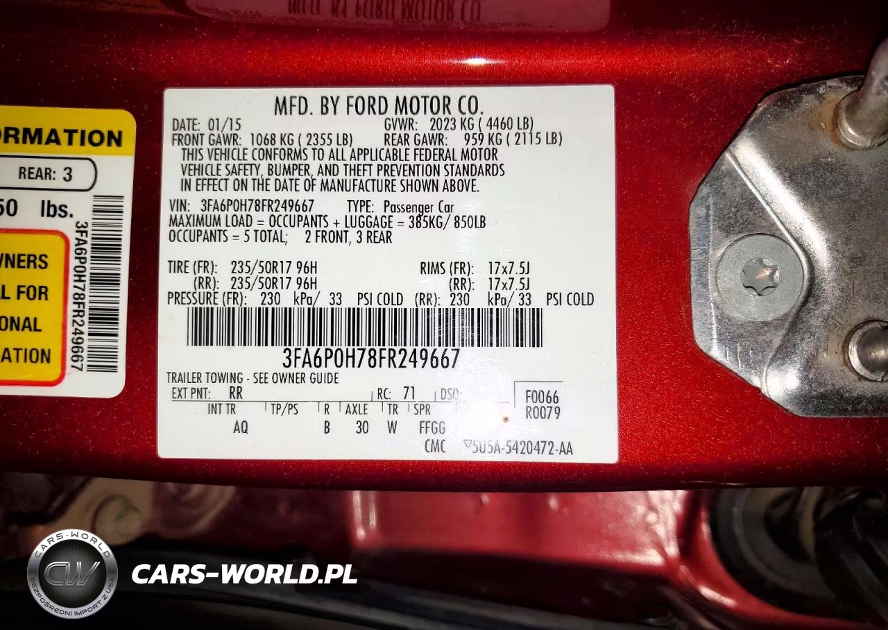 2015 Ford Fusion Se VIN:3FA6P0H78FR249667 - 13