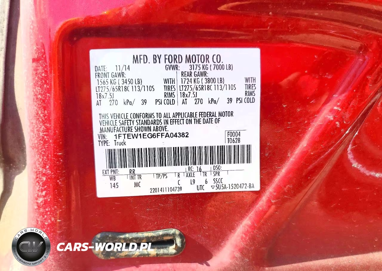 2015 Ford F150 Supercrew VIN:1FTEW1EG6FFA04382 - 12