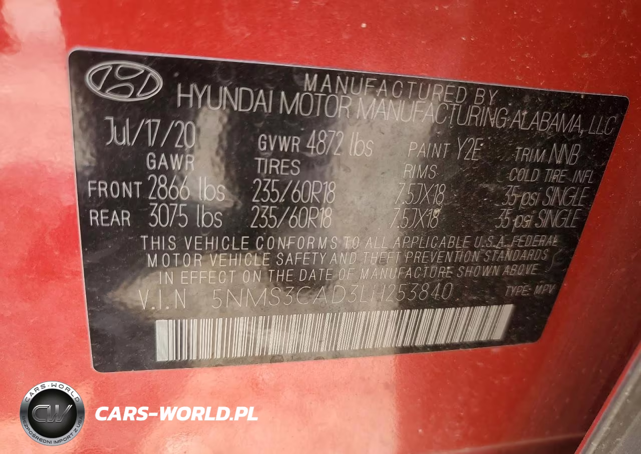 2020 Hyundai Santa Fe Sel VIN:5NMS3CAD3LH253840 - 13